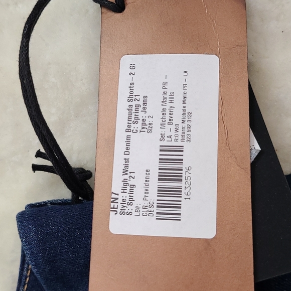 7 for All Mankind High Waist Denim Bermuda Shorts - Picture 4 of 6